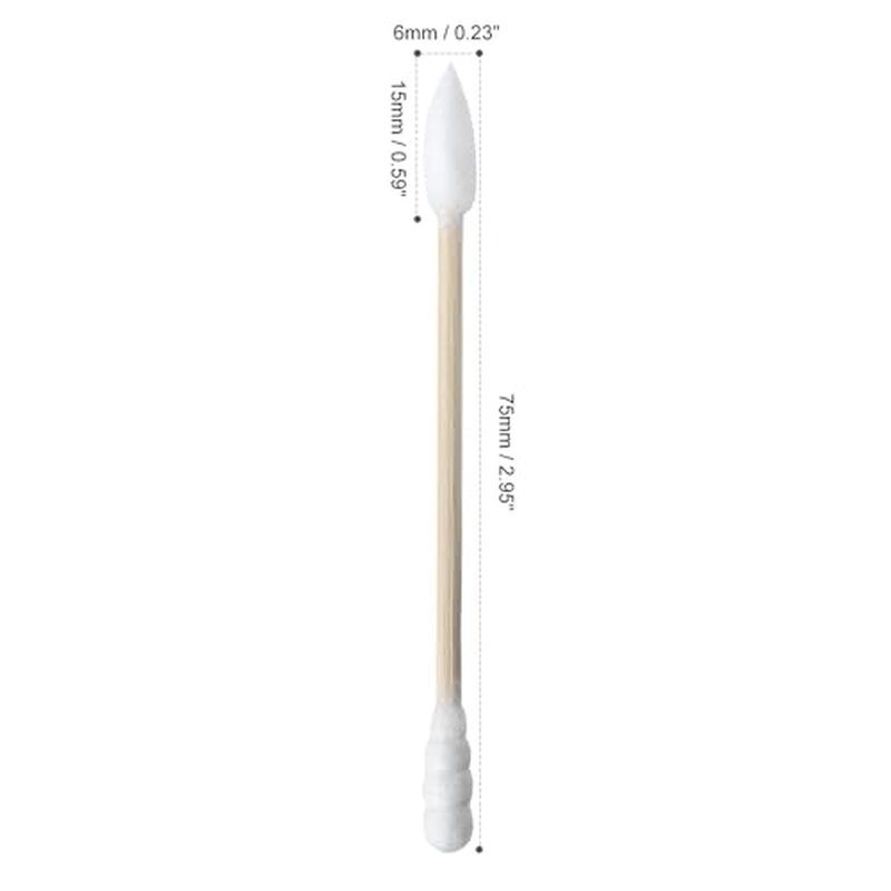 Bamboo Cotton Swabs - 1000 Count - Pointed & Spiral Heads- 100% Biodegradable Cotton Buds | Natural & Sustainable Makeup Remover | Organic Cotton Heads | FSC Certified and PETA Approved.