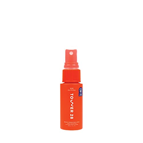 Tower 28 SOS Daily Rescue Facial Spray for Sensitive Skin, Hypochlorous Acid Spray Helps Reduce Redness and Breakouts, Travel Size Toner for Face, 1 FL Oz
