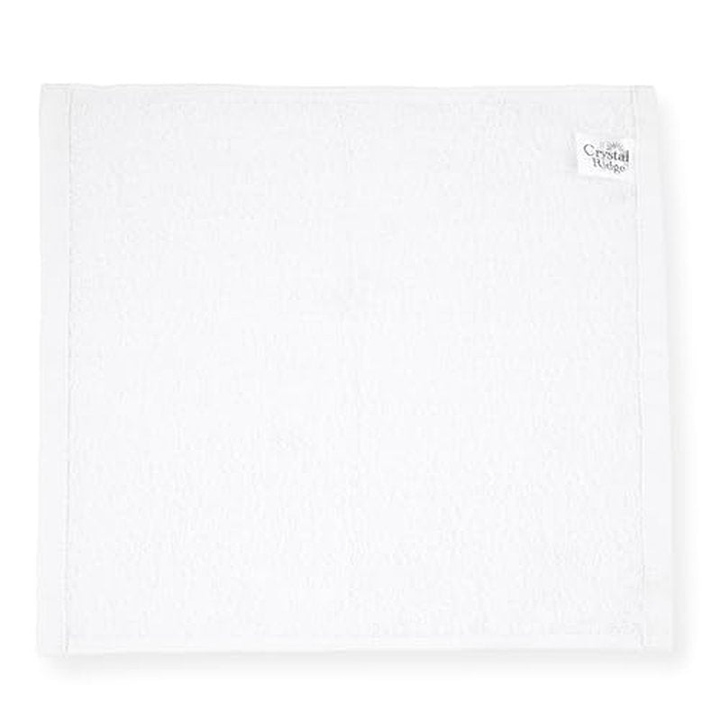 Crystal Ridge 100% Cotton Premium Wash Cloths, 12"x12", 10 Pack, Soft Feel, Absorbent Multipurpose Towels for Bathroom, Kitchen and Gym. Face & Body Washcloths, Bar Towels (10, Contemporary)