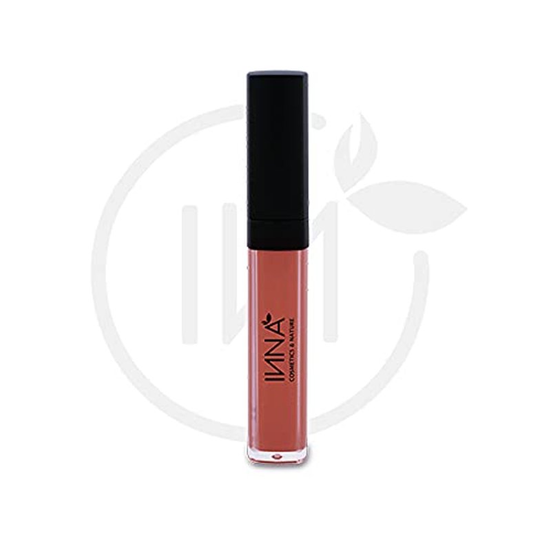 Inna Cosmetics & Nature - Liquid Lipstick, Vegan, Gluten Free, mineral, paraben Free, Cruelty Free, non GMO with Avocado, jojoba, almond and Grape Seed Oil, Vitamin E, Made in Canada 0.27 Us Fl oz (Angel) (Baby Spice)