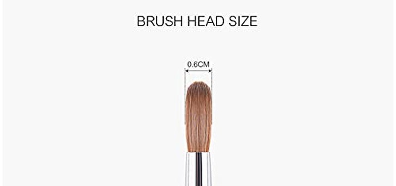 KADS 100% Kolinsky Sable Acrylic Brush Nail Brush for Acrylic Application Round Head Crimped Nail Art Brush Manicure Tool (8#)