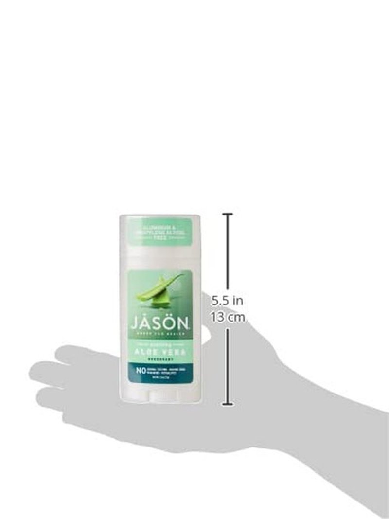 Jason Aluminum Free Deodorant Stick, Soothing Aloe Vera, 2.5 Oz (Packaging May Vary) (Pack of 2)