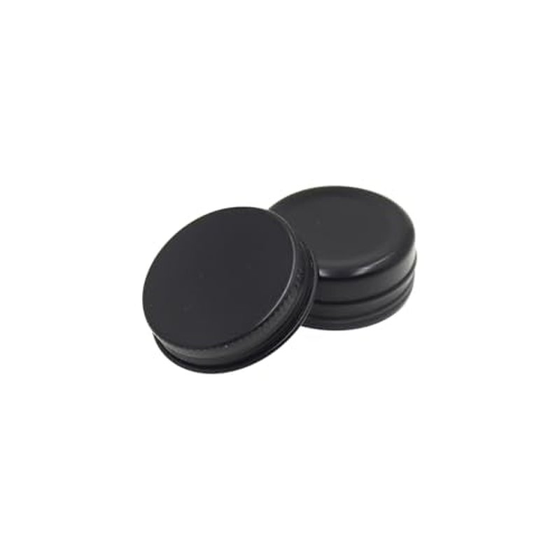 Aluminum Tin Jars Containers,ULIFESTAR Leak Proof Cosmetic Tin Jars Containers,Round Tin Cans with Lids,10PCS Black Cosmetic Sample Refillable Containers for Spice (0.35 ounces 35*18mm/1.37*0.7")