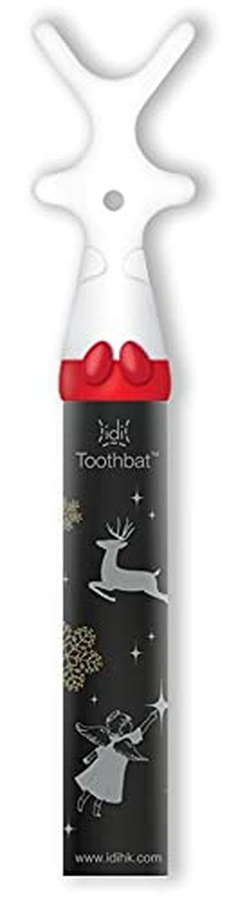 idi Toothbat - Festival-Adult Flosser (White/Black)-Patented Design Awards Winning Product, Easy, Comfort & Effective, Works Perfectly with Reach Waxed Nylon Floss