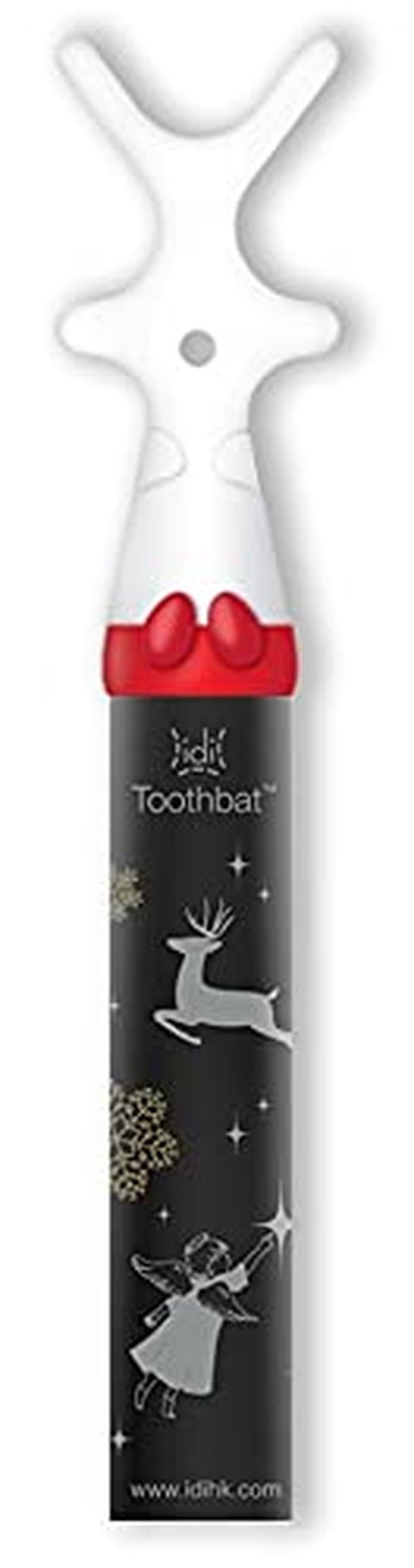 idi Toothbat - Festival-Adult Flosser (White/Black)-Patented Design Awards Winning Product, Easy, Comfort & Effective, Works Perfectly with Reach Waxed Nylon Floss