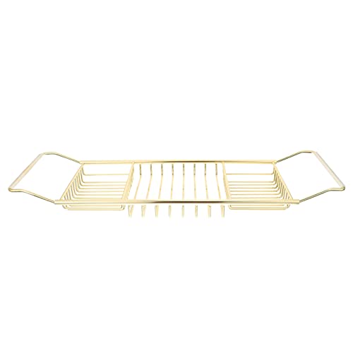 Stainless Steel Shower Tray: European Style Extendable Bathtub Tray for Luxury Bath Stainless Steel Over The Tub Bath Tray for Bathroom Accessories