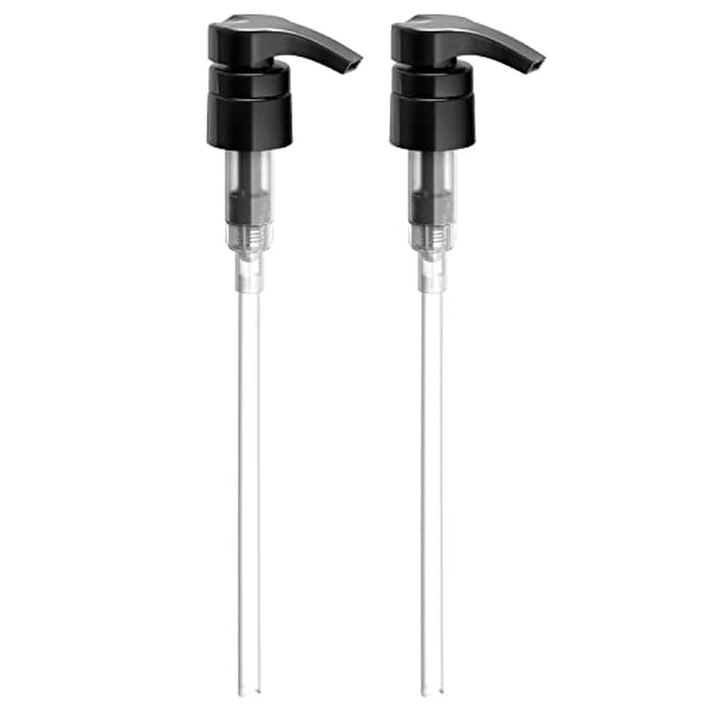 Liter 33.8 oz Shampoo Conditioner Pumps Fits Salon Brand Bottles, 2-Pack Pump Top Dispenser Compatible with 1-inch Neck Diameter Bottles (Black)