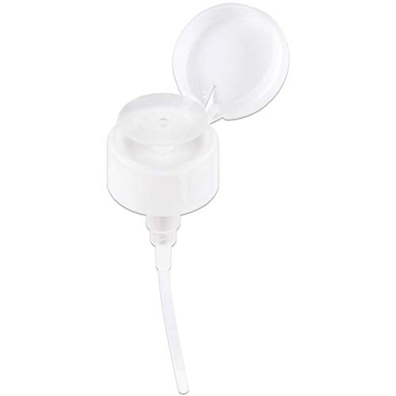 7oz Clear Push Down Pump Dispenser Empty Refillerble Bottle with Flip Top Cap - for Nail Polish, Travel, Cosmetics Packaging