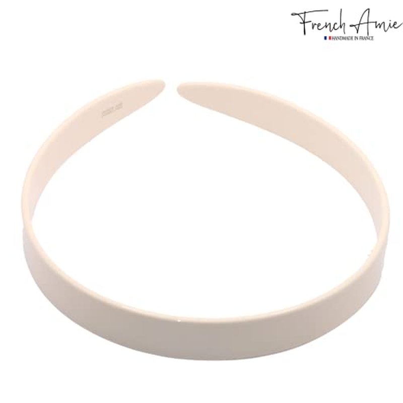 French Amie Wide 1/2" Celluloid Handmade French Hair Head bands Fashion Headbands for Women Very Flexible Strong Hold Grip Headbands Non Slip Durable Styling Girls Paris Women's Hair Accessories, Made in France (Opera)