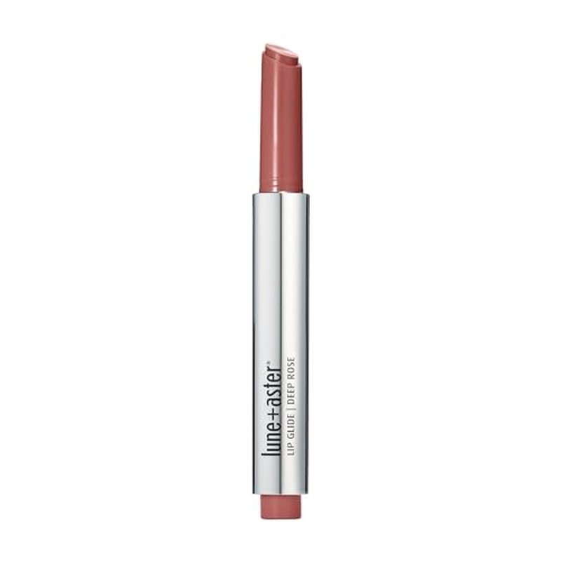 LUNE + ASTER Lip Glide | Glossy, Dewy Lightweight, Balmy-Gel Lipstick - Deep Rose