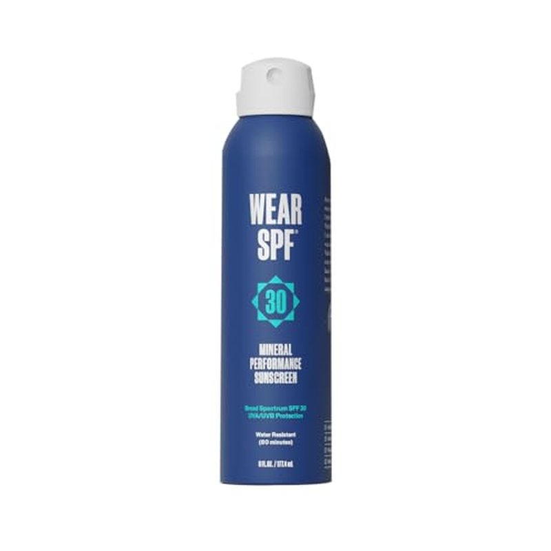 WearSPF Mineral Performance Sunscreen Spray by Justin Thomas SPF 30 Easy-To-Apply Continuous Sport Spray Water and Sweat Resistant, 6 fl oz (1)