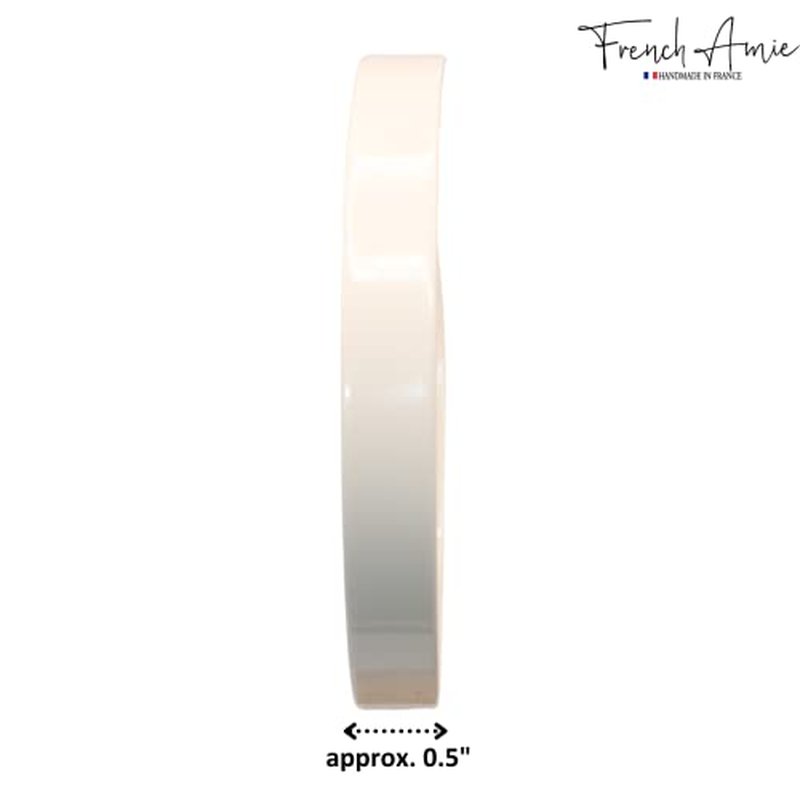 French Amie Wide 1/2" Celluloid Handmade French Hair Head bands Fashion Headbands for Women Very Flexible Strong Hold Grip Headbands Non Slip Durable Styling Girls Paris Women's Hair Accessories, Made in France (Opera)