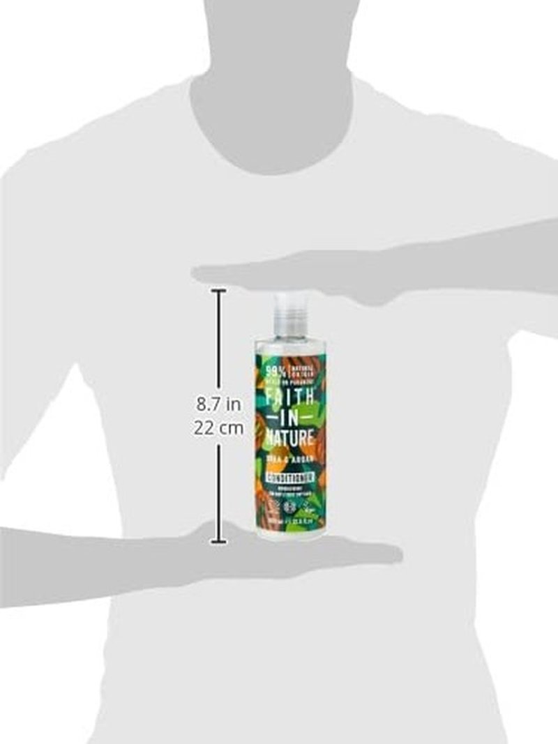 Faith in Nature Natural Shea & Argan Conditioner, Nourishing, Vegan & Cruelty Free, Parabens and SLS Free, for Normal to Dry Hair, 400ml