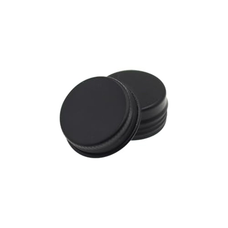 Aluminum Tin Jars Containers,ULIFESTAR Leak Proof Cosmetic Tin Jars Containers,Round Tin Cans with Lids,10PCS Black Cosmetic Sample Refillable Containers for Spice (7.1 ounces 92*45mm/3.62*1.77")