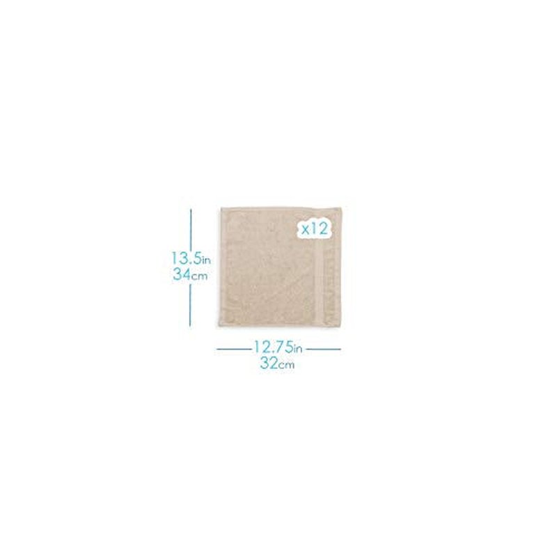 Hearth & Harbor Bath Towels for Bathroom - 100% Ring Spun Cotton Luxury Bathroom Towels - Ultra Soft & Highly Absorbent Bath Towels Set, 6 Piece Set (4 Bath Towels, 2 Washcloths) - Cream