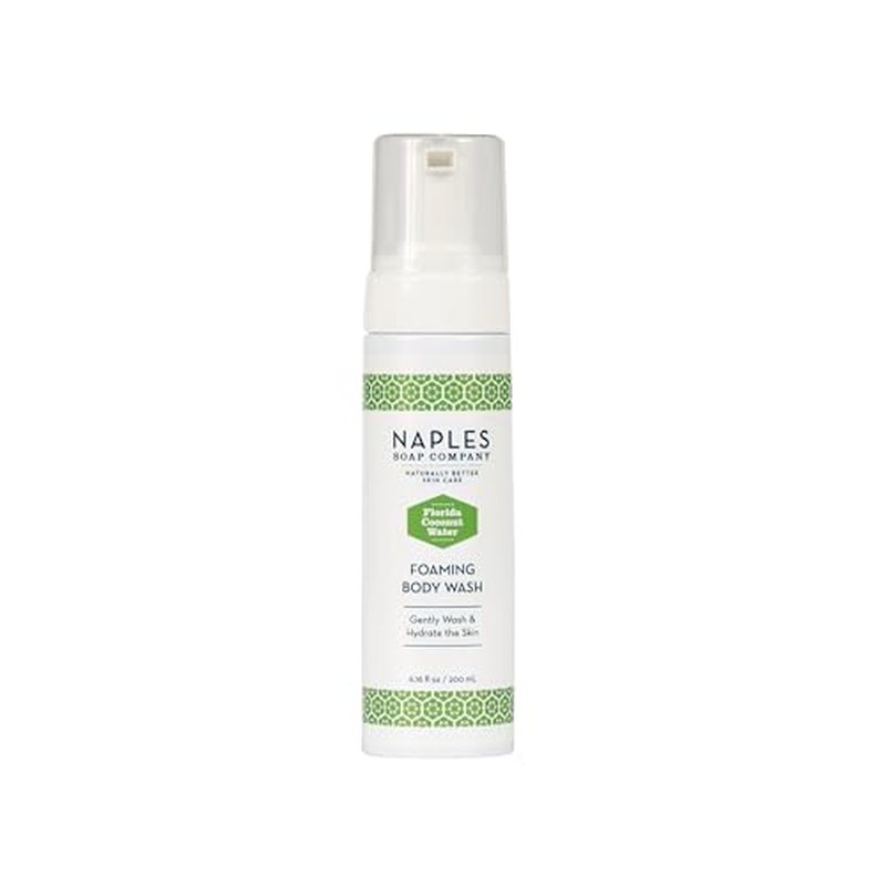 Naples Soap Company Foaming Body Wash - Paraben and Silicone-Free, Vegan Formula - Florida Coconut Water, 6.72oz