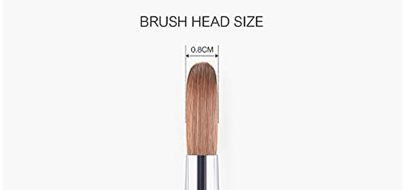 KADS 100% Kolinsky Sable Acrylic Brush Nail Brush for Acrylic Application Round Head Crimped Nail Art Brush Manicure Tool (16#)