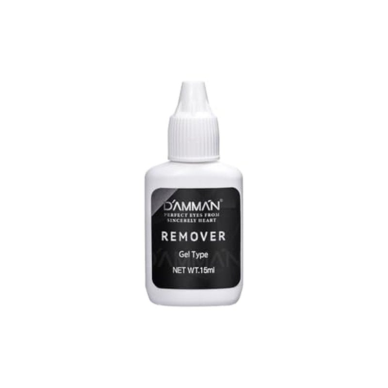 Damman Eyelash Glue Remover Gel 15ml Mild Clear Professional Lash Grafting Adhesive Cleanser 1-2 Mins Remove Lash Gel (1 Bottle)