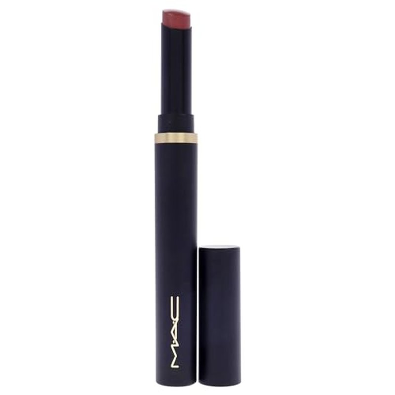 MAC Powder Kiss Velvet Blur Slim Stick - Brick Through for Women - 0.7 oz Lipstick