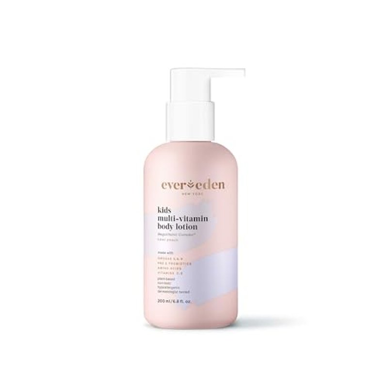 Evereden Kids Multi-Vitamin Body Lotion (6.8 fl.oz., Cool Peach): Gentle & Non-Toxic Moisturizing Kids Lotion | Nourishing & Protective Lotion for Kids