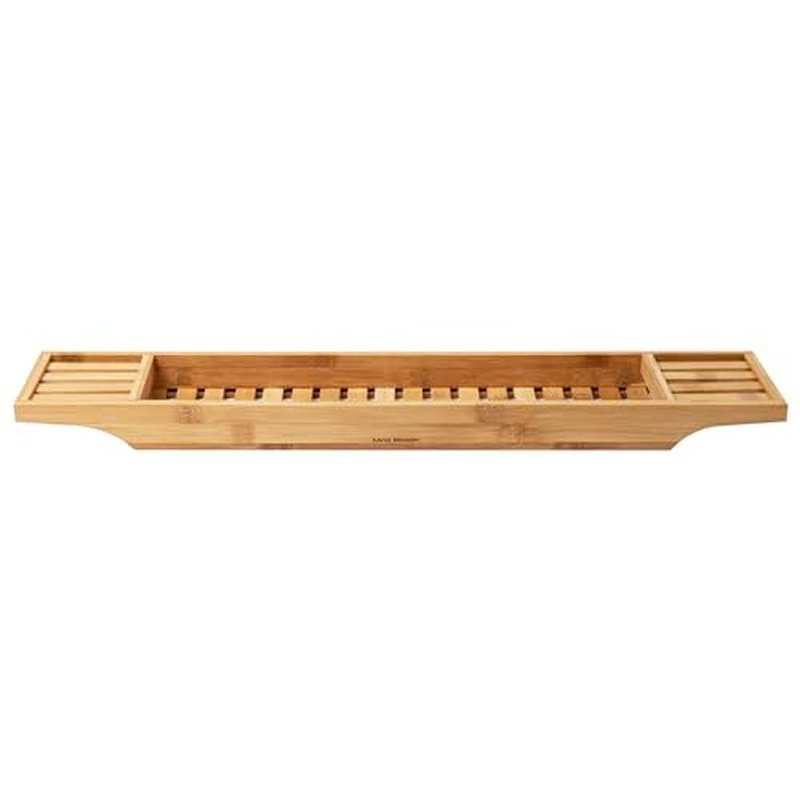 Mind Reader Bath Mat, Shower Mat, Bathtub Mat, Bathroom Accessory, Wood, Rayon from Bamboo, 23.5"L x 16.5"W x 0.4"H, Brown