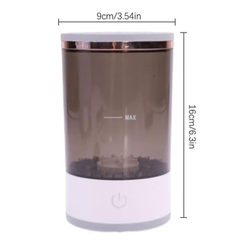 Beauty Swirl Cosmetic Brush Cleaner, 2025 New Automatic Makeup Brush Cleaner, Portable Electric Makeup Brush Cleaner (2 PCS/Black(Plug-in Model) +Transparent (Charging Model))