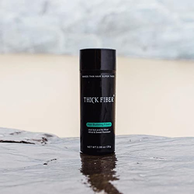 THICK FIBER Hair Building Fibers for Bald Spots & Thinning Hair (AUBURN) - 25g Bottle - Conceals Hair Loss in Seconds - Hair Fibers for Men & Women