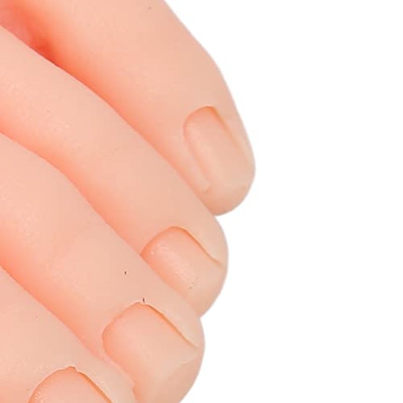 Nail Art Foot Model, Reusable Portable Practice Fake Foot Model Washable Professional for Salon for Beginner (Left)