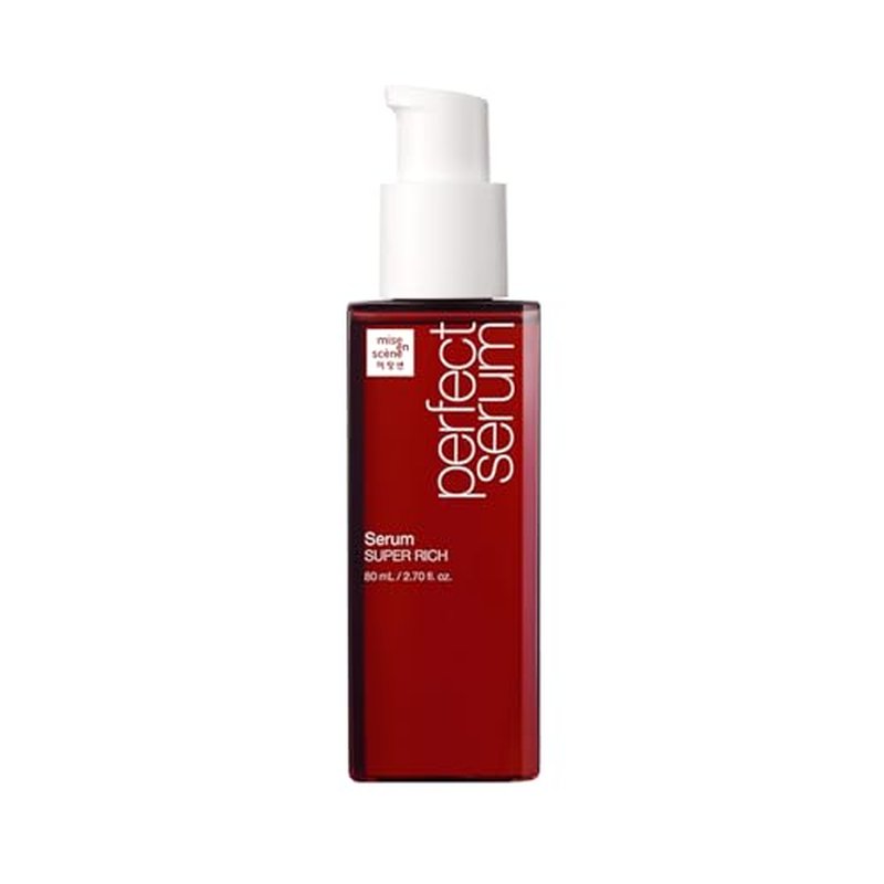 Mise En Scene Perfect Super Rich Serum with Argan Oils - Hair Essence for High Nutrition Intensive Care, Korean Hair Oil, 2.70 fl. Oz
