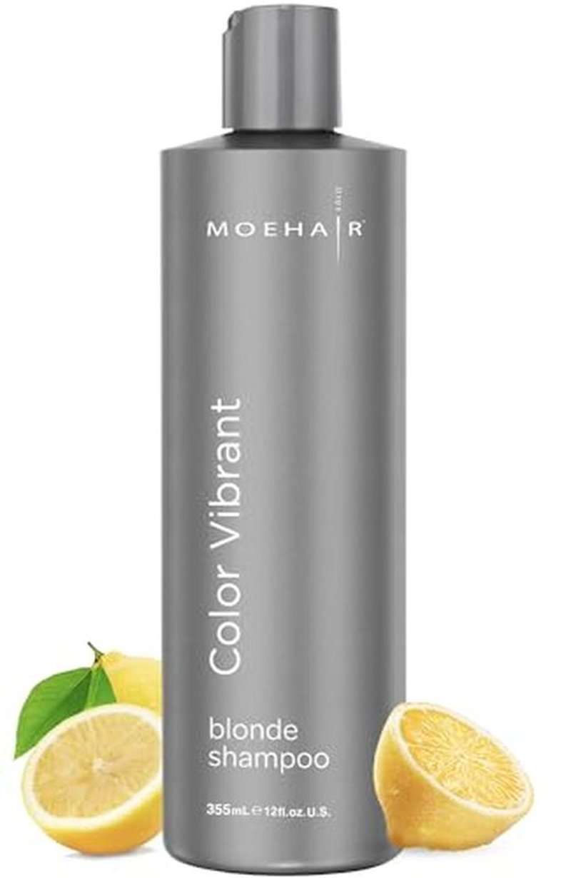 MOEHAIR Color Vibrant Blonde Shampoo | Color Enhancing Silver Purple Shampoo | Neutralizes Yellow Tones | Eliminates Brassiness | Paraben & Sulfate Free Shampoo | Color-Protect Shampoo | (12 Fl. Oz)