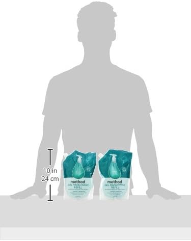 Method Gel Hand Soap Refill, Waterfall, 34 oz, 2 pack, Packaging May Vary