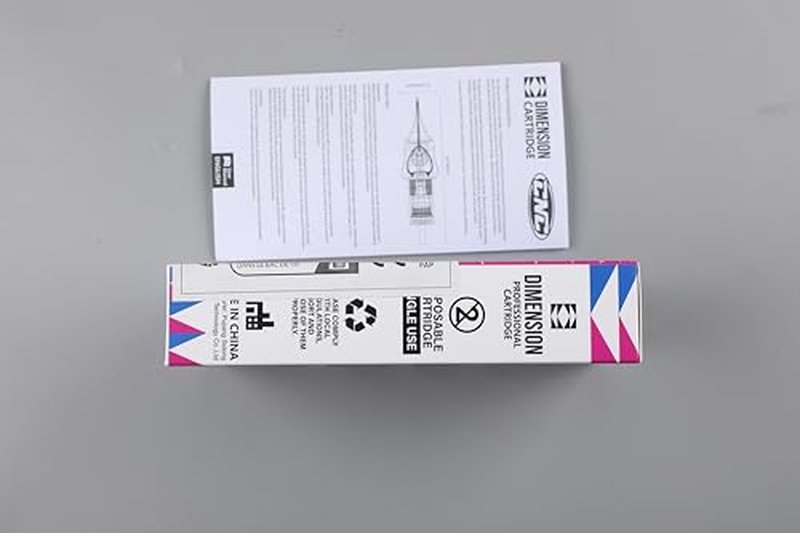 Tattoo Cartridge Needles 20Pcs #12(3RS) Standard 0.35mm Round Shader M-Taper Disposable Cartridges with Membrane EN04C-20-1203RS-M