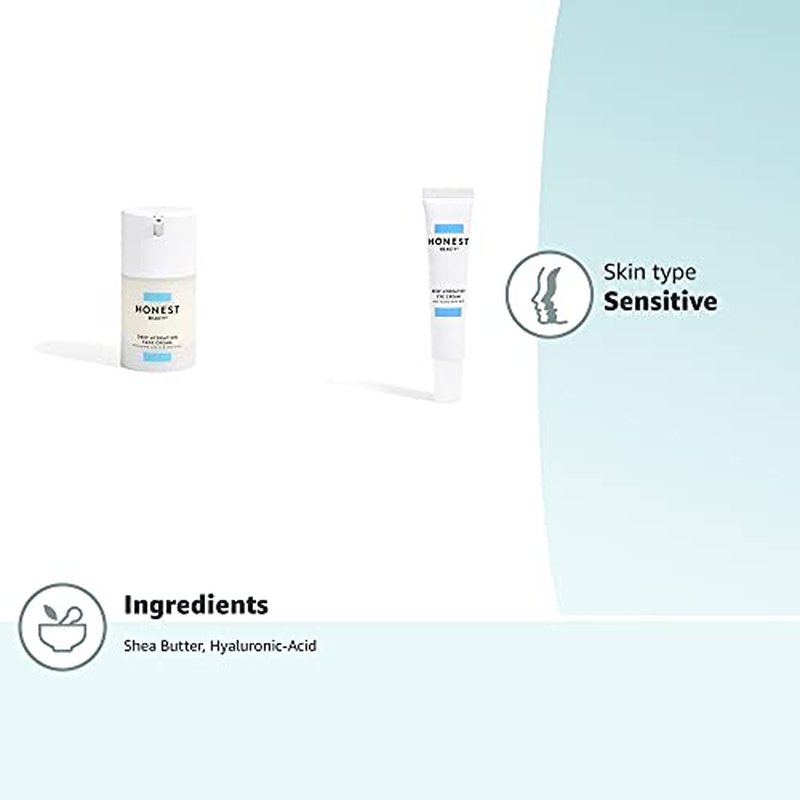 Honest Beauty Deep Hydration Face Cream for All Skin Types | Supports Natural Moisture Barrier | Shea Butter + Baobab Seed Oil | EWG Verified + Cruelty Free | 1.7 fl oz