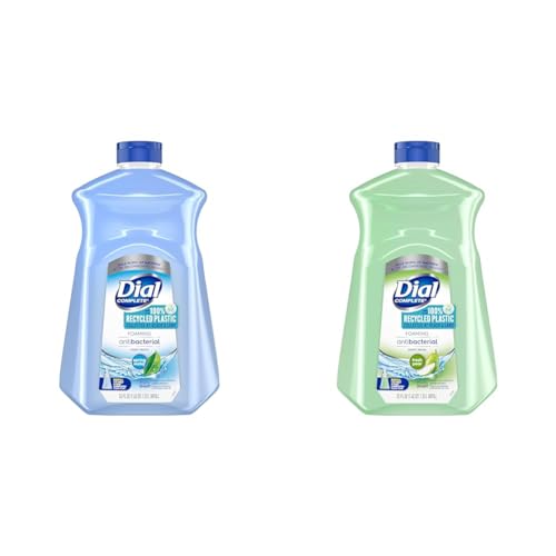 Dial Complete Antibacterial Foaming Hand Soap Refill, Spring Water, 52 fl oz & Antibacterial Foaming Hand Soap Refill, Fresh Pear, 52 fl oz