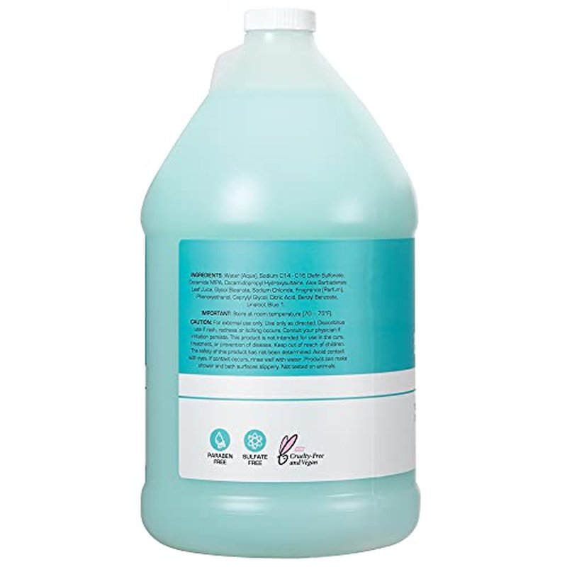 Ginger Lily Farms Club & Fitness Nourishing Body Wash, 100% Vegan & Cruelty-Free, Bath & Shower Gel for Men and Women, Ocean Breeze Scent, 1 Gallon (128 fl. oz.) Refill