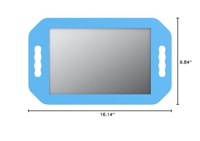 mpowtech Large Hand Held Mirror - Lightweight Handle Mirror,Foam Barber Mirror Handheld,Salon Hand Mirror with Double Handle,Foam Mirror with Handle,Barber Accessories