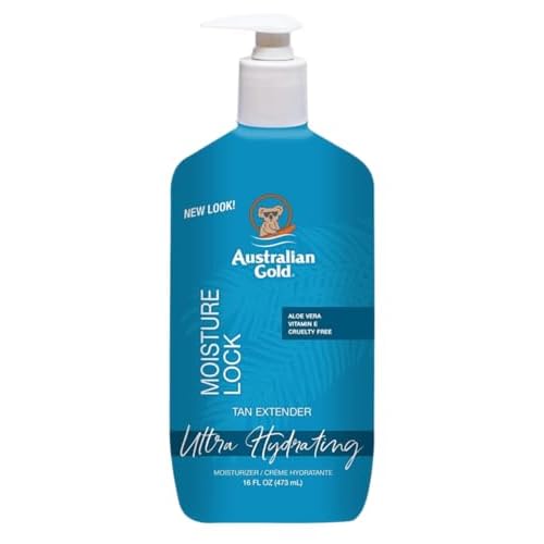 Australian Gold Moist Lock Tan Extender 16 Ounce Pump (Pack of 3)