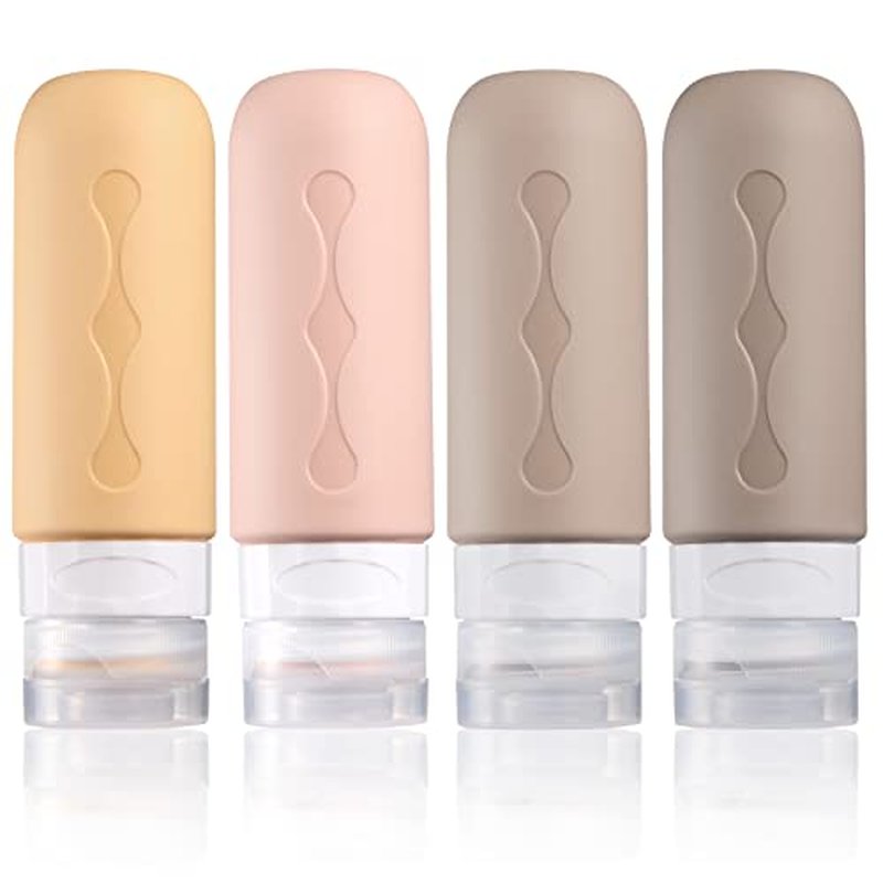 Gemice Travel Bottles for Toiletries Tsa Approved Travel Size Containers BPA Free Leak Proof Travel Tubs Refillable Liquid Travel Accessories for Cometic Shampoo and Lotion Soap (90ml)