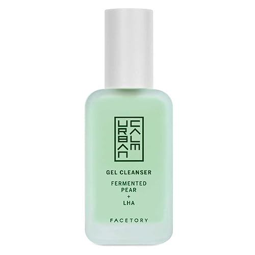 FACETORY Urban Calm Gel Cleanser Mini Travel Size 30ml - Korean Skincare Face Wash - Hydrating Face Wash with Fermented Pear & Capryloyl Salicylic Acid LHA - Gel Cleanser Face Wash for All Skin Types