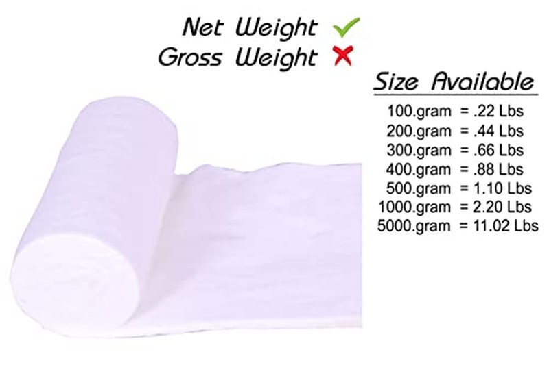 Absorbent Pure Cotton Roll 2.205 lbs Rolled Cotton Ball Multipurpose Soft Cotton use for Surgical First Aid Saloon Makeup Remover Beauty and Baby Care Pure Cotton Wool Roll 500 Gram (Pack of 4)