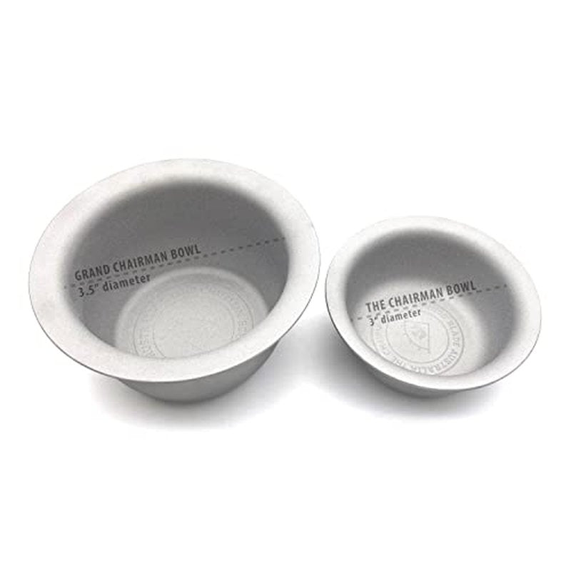 Vikings Blade Luxury Shaving Soap Bowl, Sandblasted Steel for Fast, Thick Lather, Unbreakable, Tactile Texture, Great for Most Pucks & Soaps (GRAND Chairman, 3.55” Diameter)