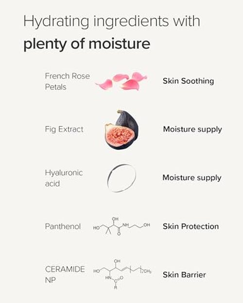 Mary&May Vegan Rose Hyaluronic Hydra Wash Off Mask - Rose Petal and Damask Rose Water Cream Mask for Moisturizing, Exfoliation, and Blackhead Removal - Korean Skincare, 1.01oz.