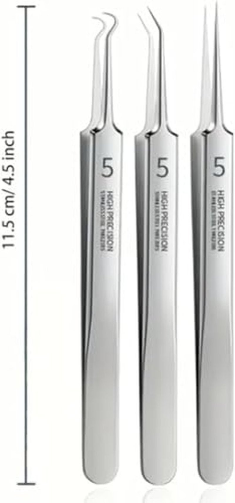 Usiveinborn Blackhead Remover,Usiveinborn Tweezers,Professional Facial Blackhead Remover Tweezers,Usiveinborn Professional Stainless Steel Facial Blackhead Remover Tweezers (3-Piece Set, 1set)