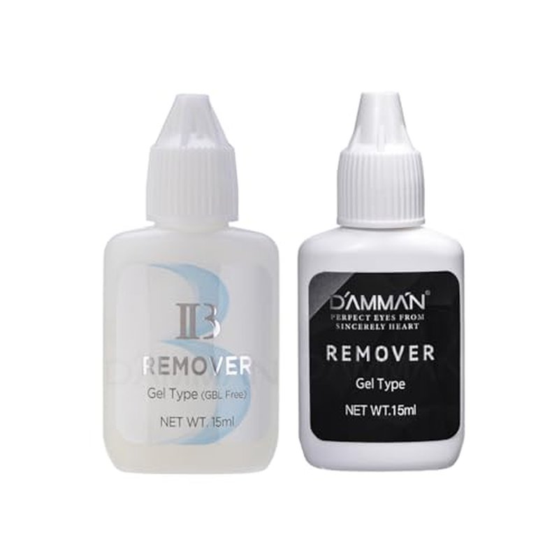 Damman 15ml Eyelash Glue Removal Gel and 15ml Clear IB Glue Remover Gel Low Irritataion 1-2 Mins Remove Eyelash Cleaner