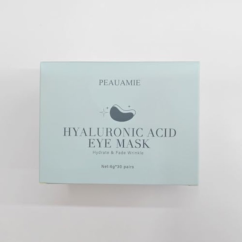 PEAUAMIE Under Eye Patchs (30 Pairs) Hyaluronic Acid Eye Mask for Dark Circles and Puffiness Wrinkle Eye Bags (Hyaluronic Acid)