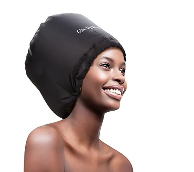 Glow by Daye Bonnet Hood Hair Dryer Attachment, At Home Hair Dryer Hood for Hand Held Hair Dryer, Extra-Large, Black