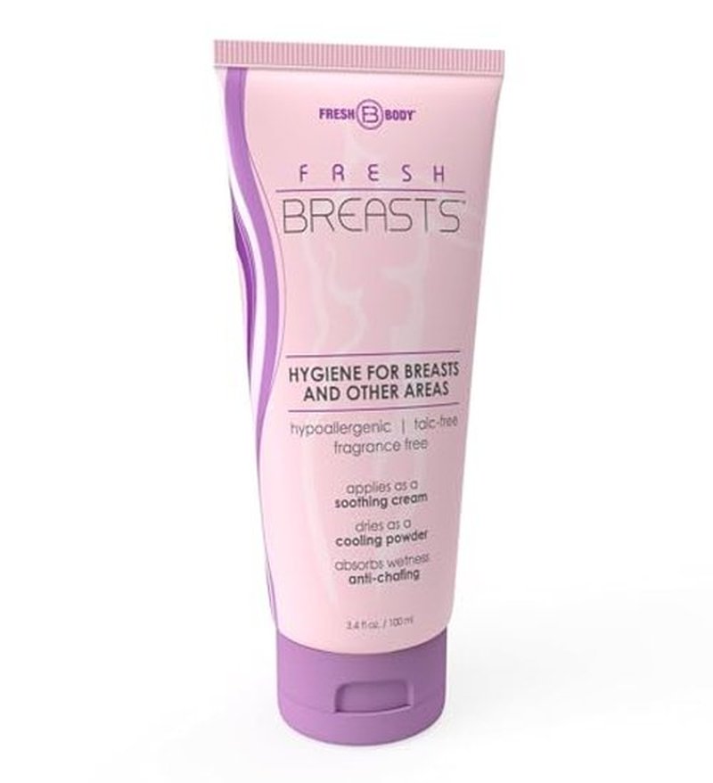 Fresh Body FB Breasts Anti Chafing Deodorant Lotion to Powder, 3.4oz - Anti Chafe Cream Whole Body Deodorant for Women, Inner Thighs & Areas that Sweat, No Talc, Aluminum and Fragrance