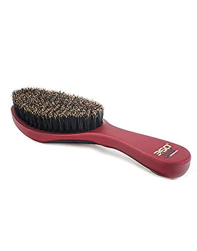 ROYAL BURGUNDY SOFT 100% BOAR BRISTLE 360 WAVE BRUSH - Crown 2.0 Hairbrush by Crown Quality Products - The Ultimate 360 Wave Brush
