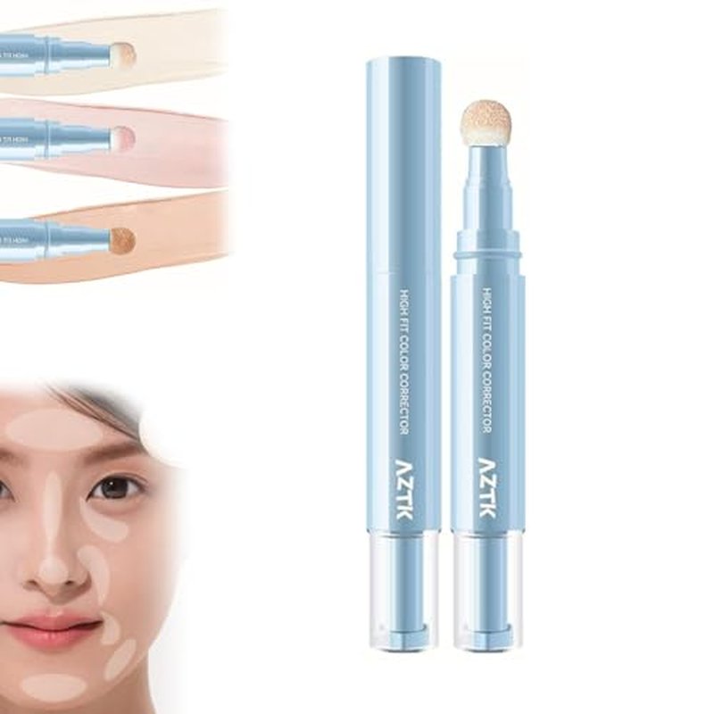Concealer Pen, Liquid Concealer With Sponge Head, Makeup Facial Highlighter, Stay Long Lasting Moisturizing, Liquid Create Flawless Makeup (01#, 1 Ounce (Pack of 1))