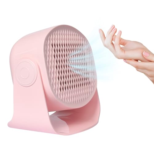 Rotatable Air Nail Dryer, 600W Warm & Cool Wind Blower Dryer for Regular Nail Polish, Multifunctional Nail Polish Fan Blow Dryer for Both Hands and Feet, Home and Salon Use No Harmful (Pink)
